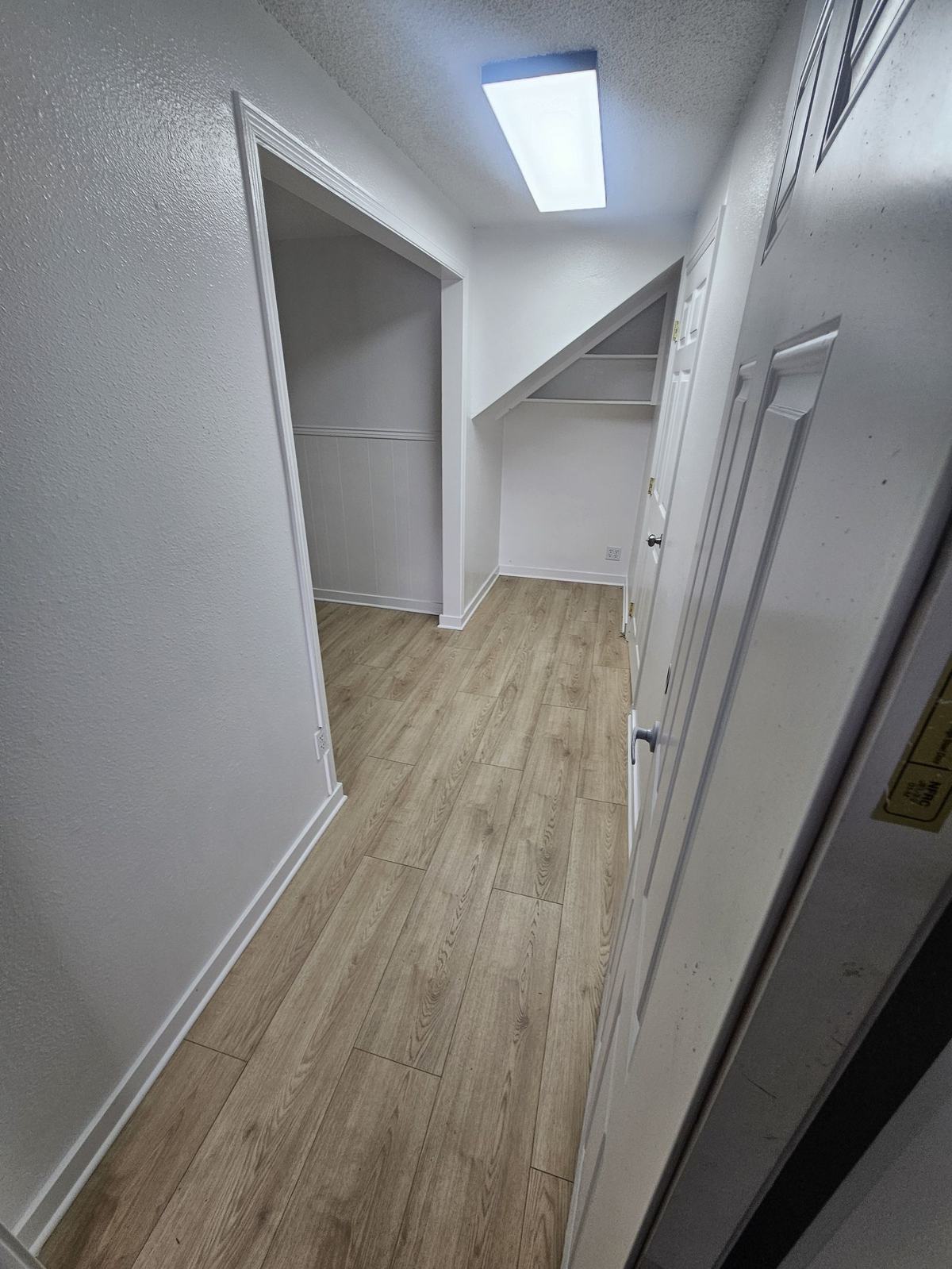 Remodeled hallway and storage nook